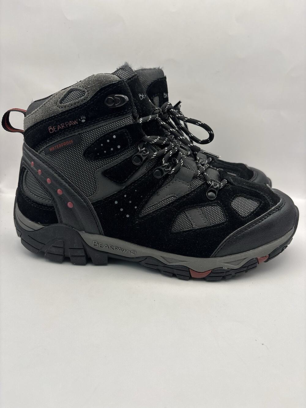 Bearpaw Brock Waterproof Black Hiking Boots Men Size 8.5